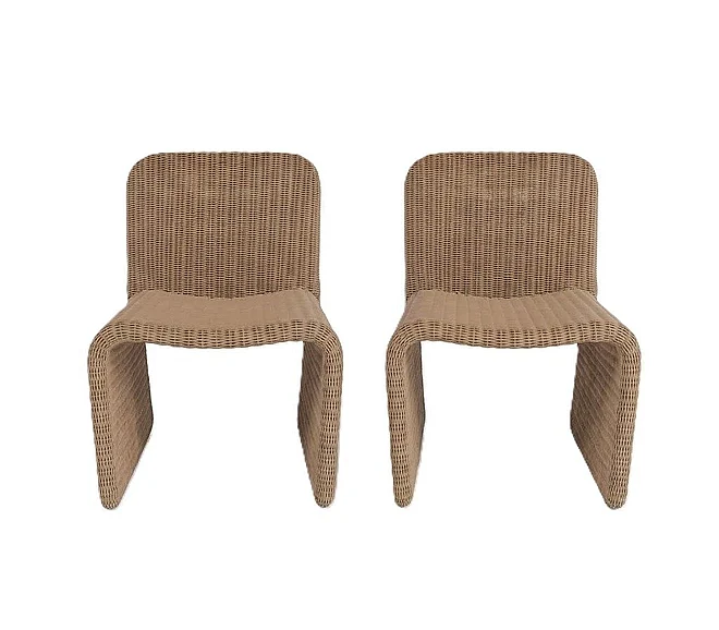 Moe's Home Ella Outdoor Dining Chair Natural-Set of Two ET-1012-24