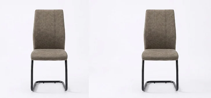 Monarch Specialties Luca Dining Side Chair (Set of 2) Upholstered 39H Brown Fabric Black Metal I 1114