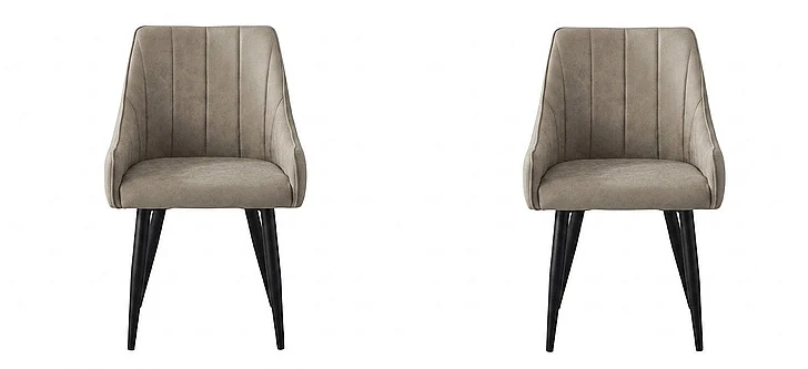Monarch Specialties Jasper Dining Side Chair (Set of 2) Upholstered Brown Fabric Black Metal I 1188