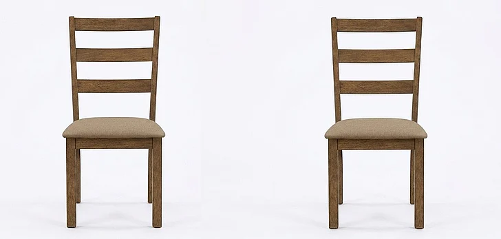 Monarch Specialties Dining Side Chair (Set of 2) Upholstered Brown Fabric Walnut Wood Legs I 1313