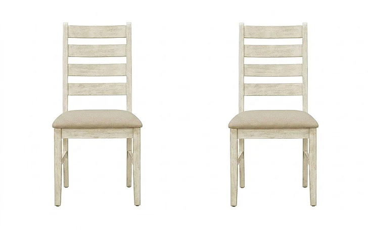 Monarch Specialties Tristan Dining Chair 38H (Set of 2) Side Upholstered Antique White Beige Linen Look I 1336