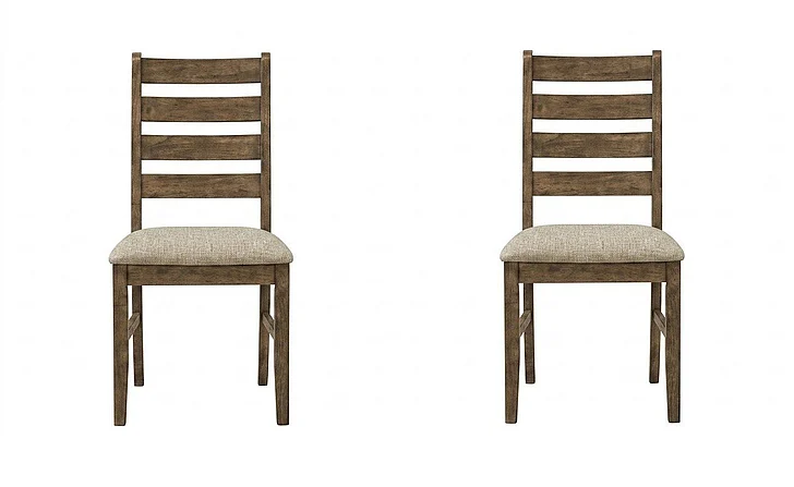 Monarch Specialties Tristan Dining Chair 38H (Set of 2) Side Upholstered Antique Brown Brown Fabric I 1342