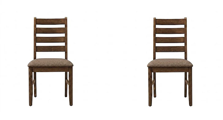 Monarch Specialties Tristan Dining Chair 38H (Set of 2) Side Upholstered Brown Fabric Antique Cherry I 1355