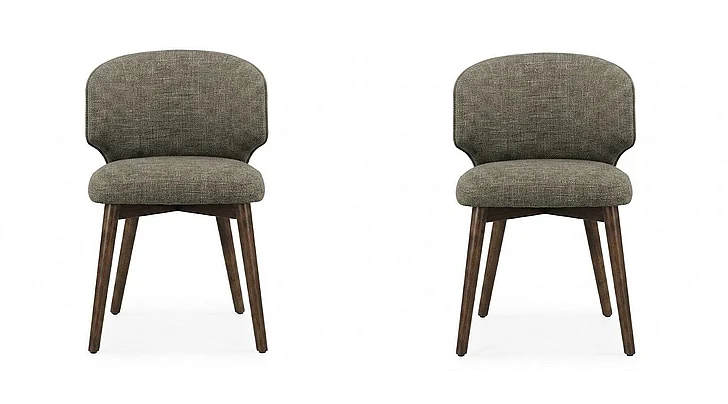 Monarch Specialties Dining Chair 32H (Set of 2) Side Upholstered Dark Walnut Brown Fabric I 1366