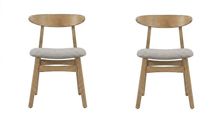 Monarch Specialties Vincent Dining Chair 30H (Set of 2) Side Upholstered Light Walnut Brown Fabric I 1385