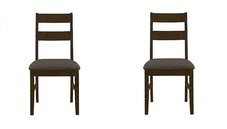 Monarch Specialties Dining Chair 37H (Set of 2) Upholstered Side Brown Solid Wood Brown Fabric I 1396