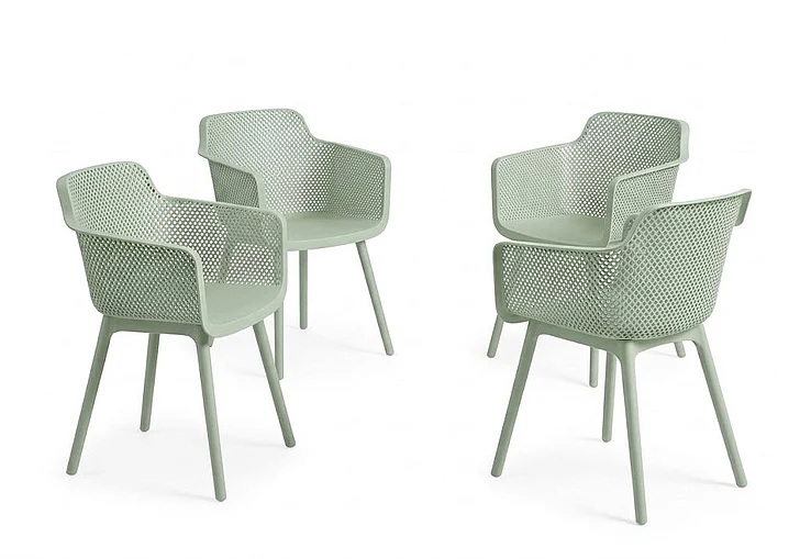 Monarch Specialties Annabelle Outdoor Chair 32H Patio Chairs (Set of 4 Sea Green I 4028 Ship Via FedEx/UPS