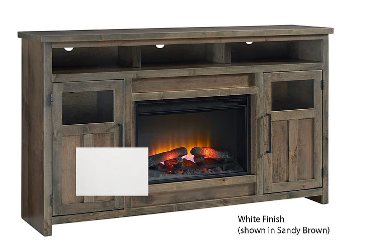 Aspenhome Finnegan 66" Fireplace Console in White MTT1940-WHI