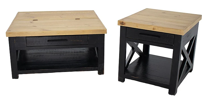 Split Nickel Napoli 2pc Occasional Set