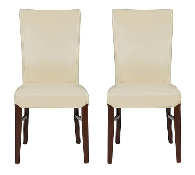 NPD Milton Bonded Leather Dining Side Chair, Cream (Set of 2) 268239B-693