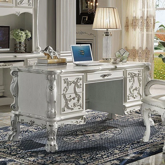 ACME Dresden Executive Writing Desk in White OF01715