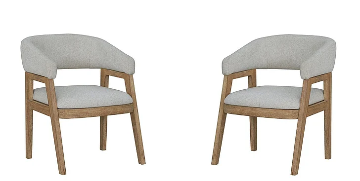 Parker House Escape Barrel Dining Chair (Set of 2) in Glazed Natural Oak Mirage Mist DESC#2118