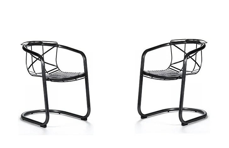 Zentique Finn Arm Chair in Black (Set of 2) PF7133