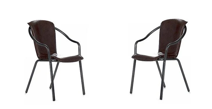 Zentique Graham Arm Chair in Brown (Set of 2) PF7142