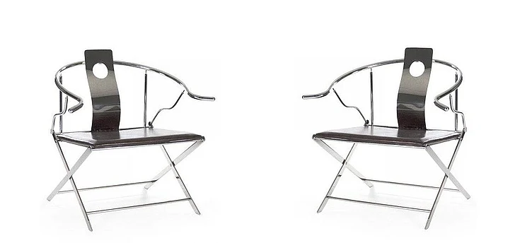 Zentique Azure Arm Chair in Stainless Steel (Set of 2) PF7145