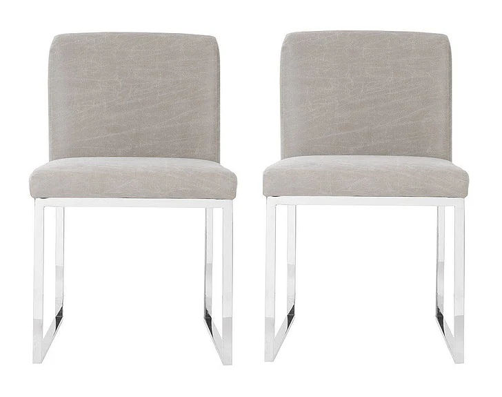 Phillips Collection Frozen Dining Chair in Vintage Gray Taupe PH103735 (Set of 2)