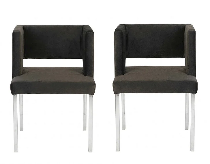 Phillips Raffia Dining Chair in Black PH96669 (Set of 2)