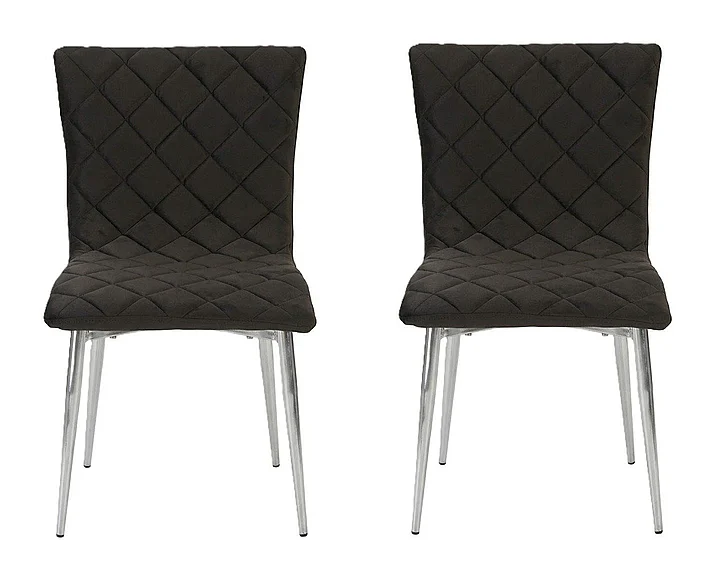 Phillips Cayman Dining Chair in Silver/Black PH96681 (Set of 2)