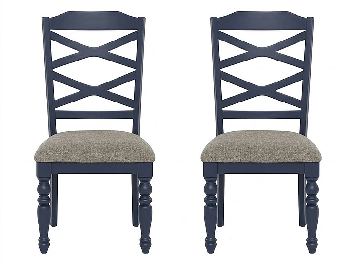 Powell Trimble Side Chair (Set of 2) in Navy 24D2003NVYSC