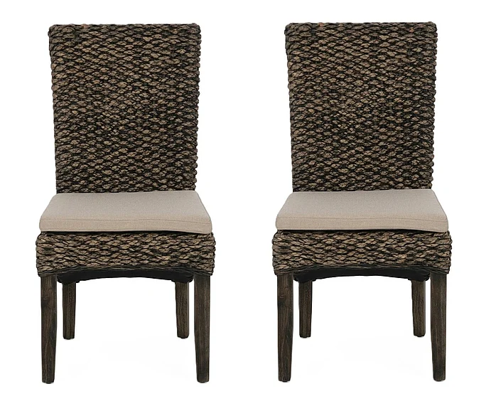 Coast to Coast C2C Haynes Brn Seagrass Dining Chair Set of 2 48211