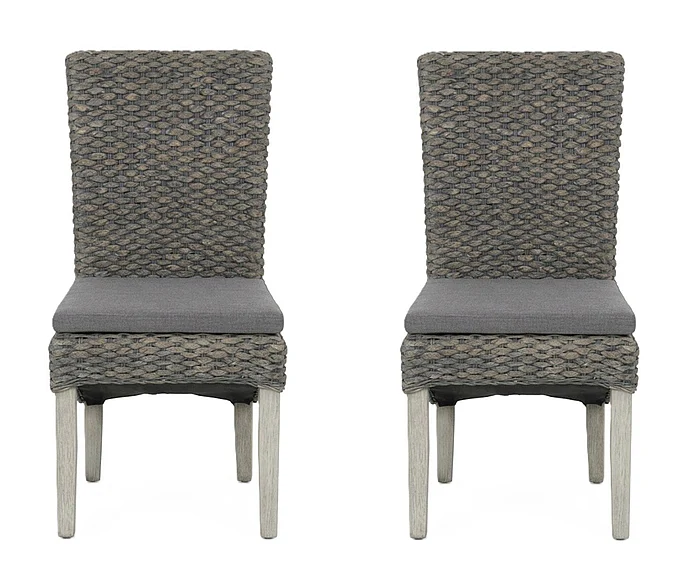 Coast to Coast C2C Haynes Dining Chair Set of 2 in Gray Seagrass 51560