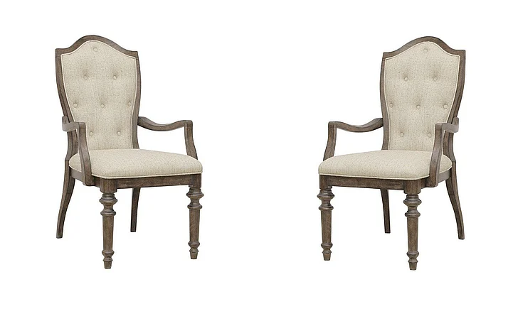 Pulaski Saddle Creek Timber Brown Upholstered Arm Chair (Set of 2) P412271