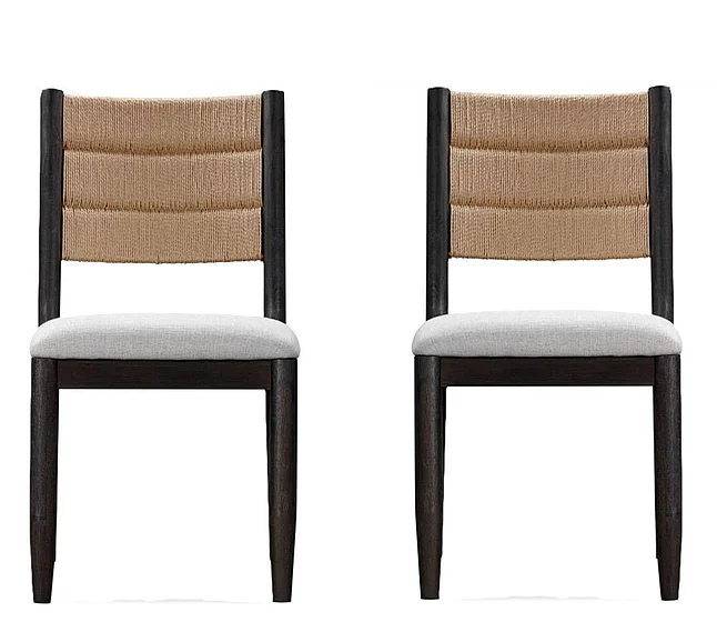 Modus Furniture Rockport Danish Cord Dining Chair in Yin QBTS63B (Set of 2)