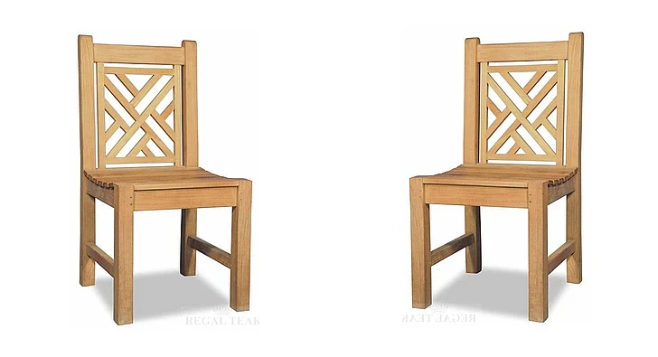 Regal Teak Chippendale Chair without Arms (Set of 2) R077A