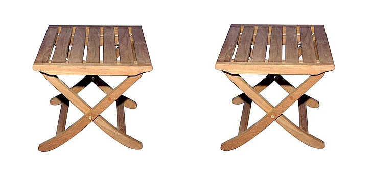 Regal Teak Portsmouth Foot Stool or Side Table (Set of 2) R316F