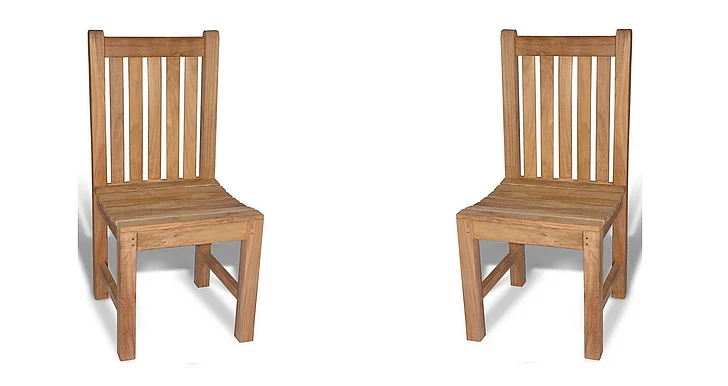Regal Teak Block Island Chair without Arms (Set of 2) RAA1