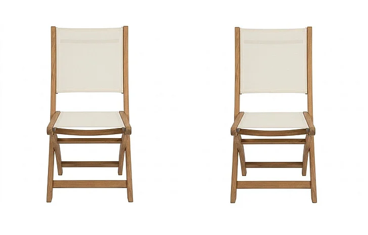 Regal Teak Providence Chair No Arm in Cream (Set of 2) RC-028-CR