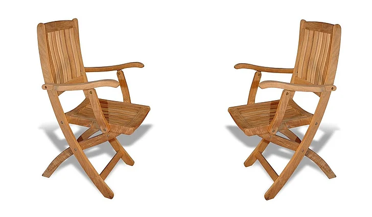 Regal Teak Providence Chair with Arms (Set of 2) RC-029