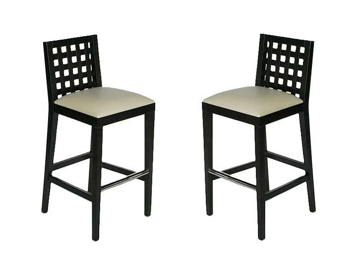Indo Puri Rima Bar Stool in Dark Walnut (Set of 2)