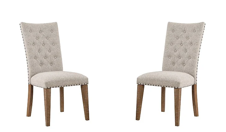 Steve Silver Riverdale Upholstered Side Chair in Driftwood (Set of 2) RV700S