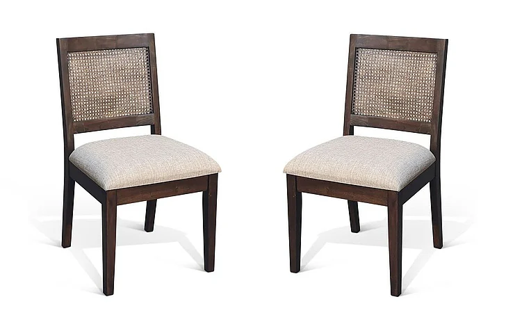 Sunny Designs Noah Cane Back Dining Chair (Set of 2) in Coffee Bean 1426CB