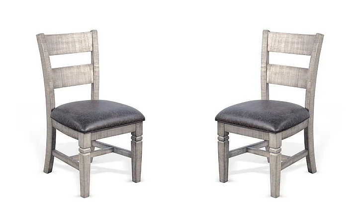 Sunny Designs Homestead Hills Homestead Hills Ladderback Dining Chair (Set of 2) in Tobacco Leaf/Alpine Grey 1429TA