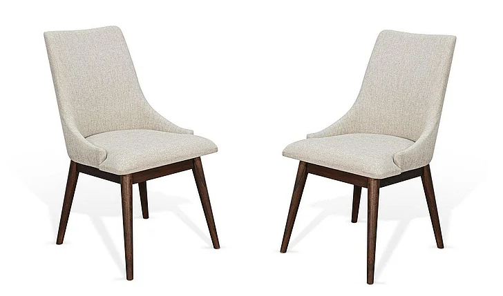 Sunny Designs Upholstered Cushion Seat Dining Chair (Set of 2) in Walnut 1453WL