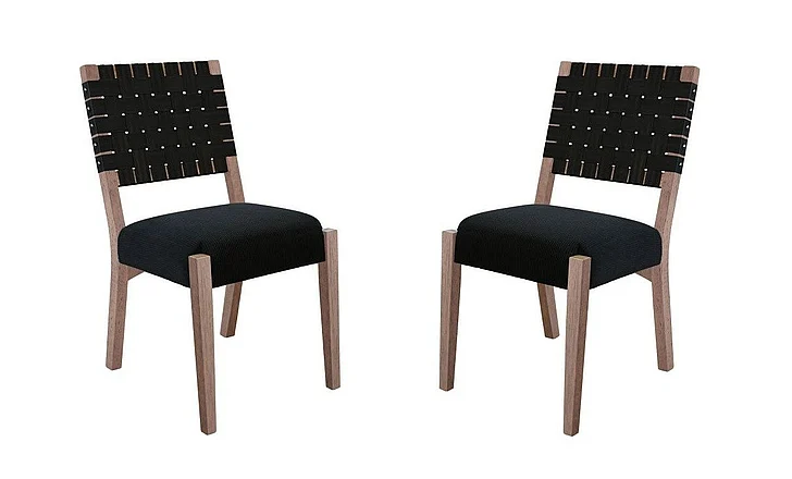 Sunny Designs Modern Modern Woven Back Dining Chair (Set of 2) in Desert Plain 1530DP