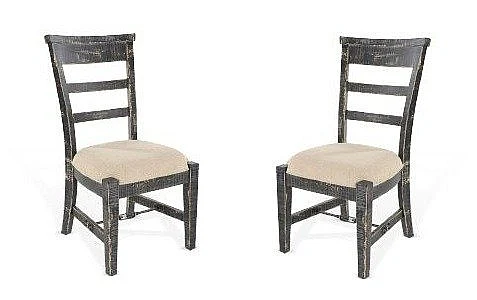 Sunny Designs Marina Cushion Seat Dining Side Chair (Set of 2) in Black Sand 1604BS