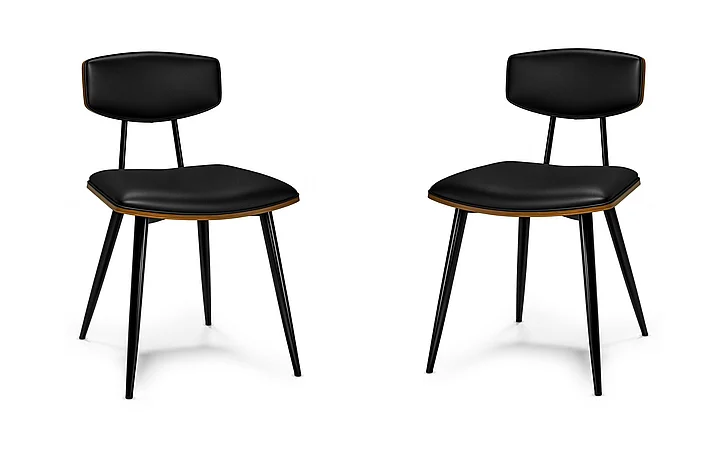 Simpli Home Mavis Dining Chair (Set of 2) in Black AXCMAVDC-BL