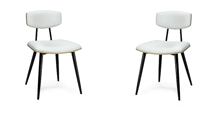 Simpli Home Mavis Dining Chair (Set of 2) in White AXCMAVDC-WH