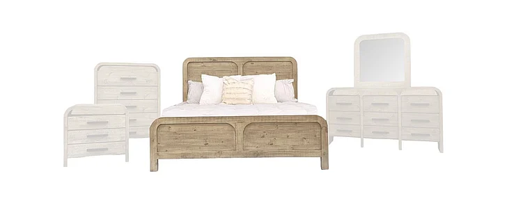 Split Nickel Catalina Queen Bed Latte | CAT1L5