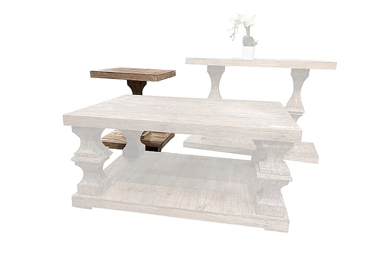 Split Nickel Allura End Table MIC-ALL-ET | CO942
