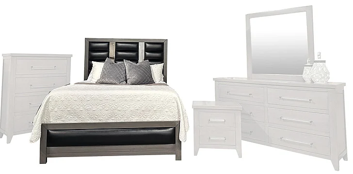 Split Nickel Amor Queen Bed V-AMOR-Q | COAM15