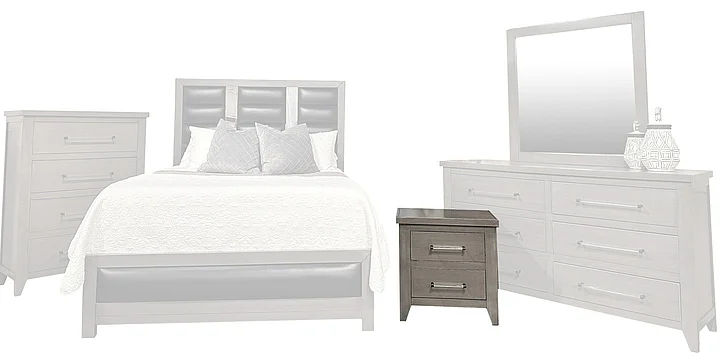 Split Nickel Amor Nightstand V-AMOR-NS | COAM17