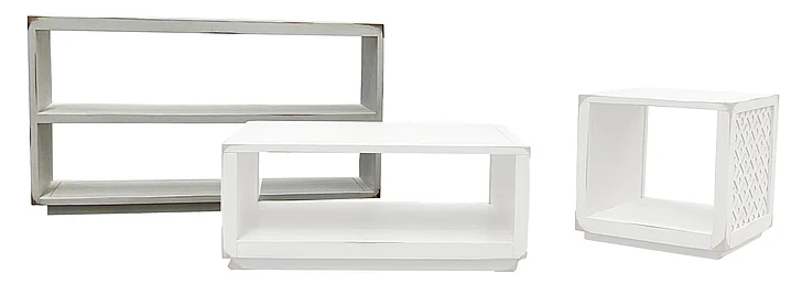 Split Nickel Aubrey Sofa Table V-AUBREY-ST | COAU34