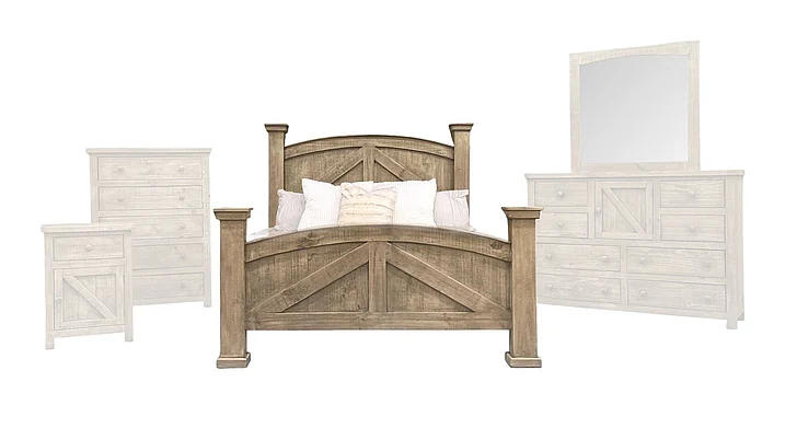 Split Nickel Cheyenne King Bed | COCHE16