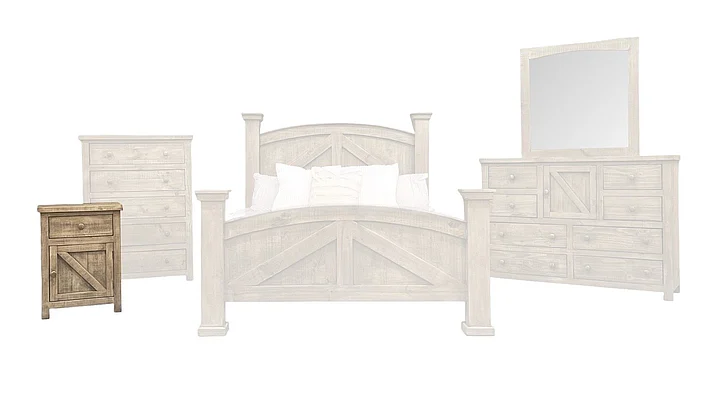 Split Nickel Cheyenne Nightstand | COCHE17