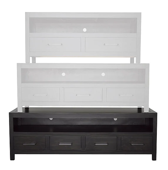 Split Nickel Delvey 84" TV Stand V-DELVEY-TV84 | CODE4184