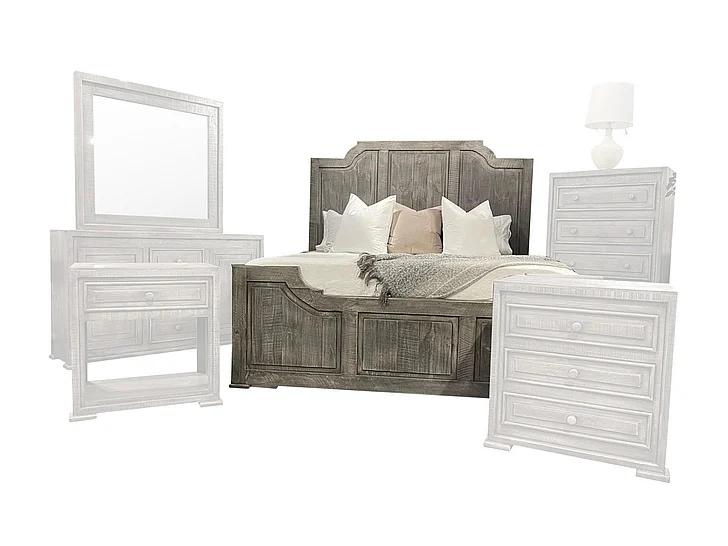 Split Nickel Fern Ave King Panel Bed MIC-FERN-K | COFA16